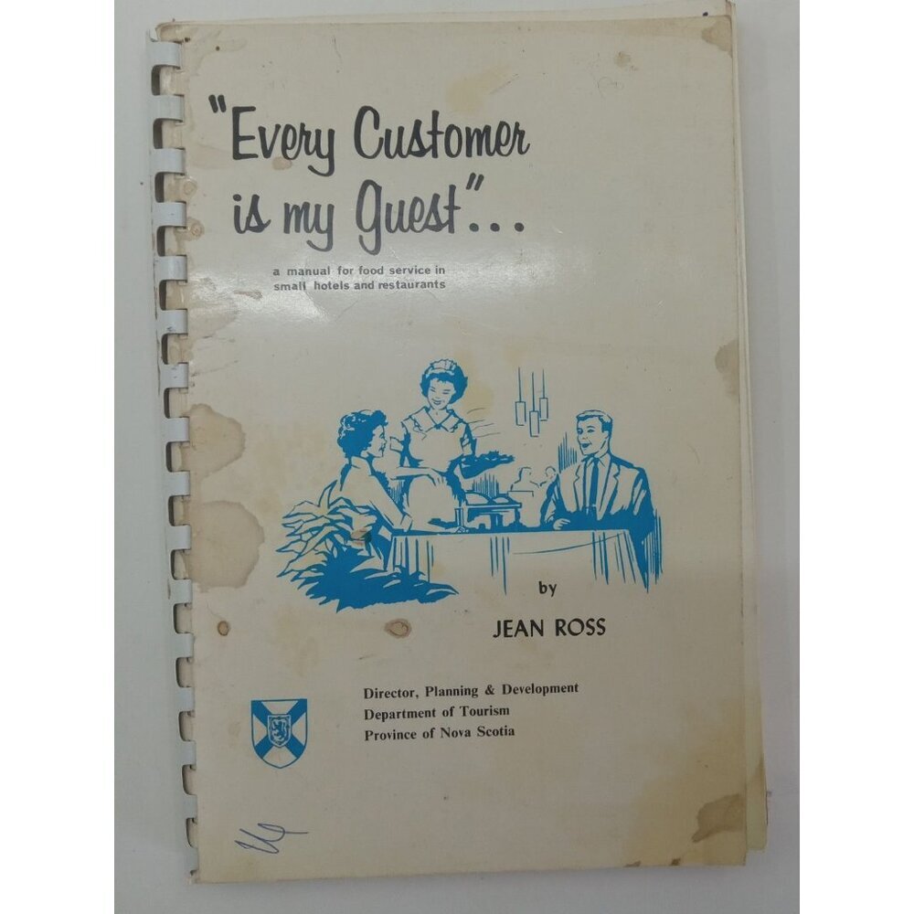 Every Customer Is My Guest – Vintage Manual, Restaurant Service
